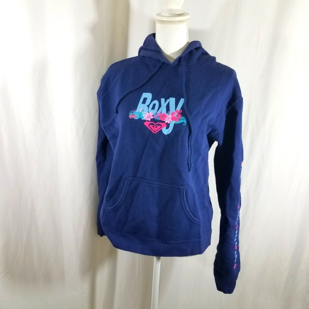 Roxy Blue Hooded Sweatshirt L
